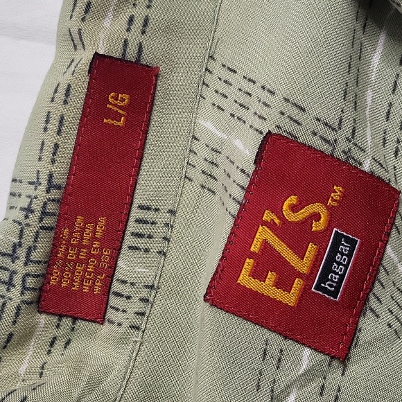 EZ's haggar hawaiian summer button down shirt sz Large - Picture 9 of 9